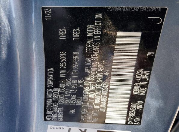 JTJAAAAB3PA022423 2023 LEXUS RZ Синий Вид подкапотного пространства