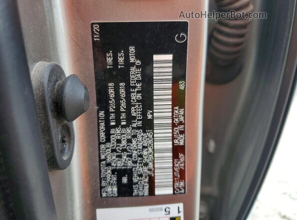 JTJAM7BX3M5280451 2021 LEXUS GX Silver VIN კოდის სტიკერის ხედი