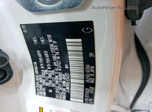 JTJAM7BX5L5254237 2020 LEXUS GX Белый Вид наклейки с VIN-кодом