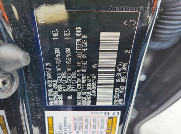 JTJAM7BX5M5272805 2021 LEXUS GX Black VIN კოდის სტიკერის ხედი