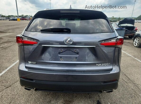JTJBARBZ0G2061656 2016 LEXUS NX Gray Вид ззаду