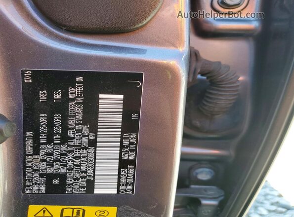 JTJBARBZ0G2088484 2016 LEXUS NX Gray Widok komory silnika
