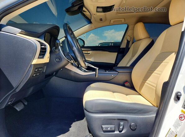 JTJBARBZ0K2185628 2019 LEXUS NX White წინა სალონის ხედი