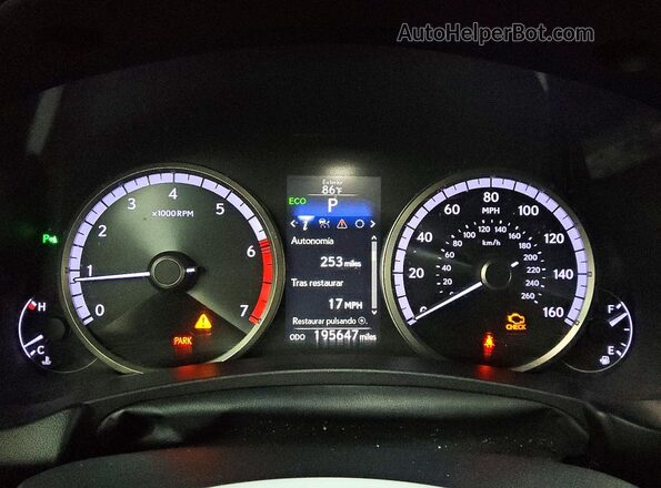 JTJBARBZ5G2084768 2016 LEXUS NX White Widok zestawu wskaźników
