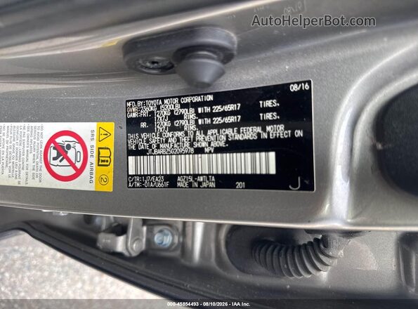 JTJBARBZ5G2095978 2016 LEXUS NX 200T Gray Вид підкапотного простору