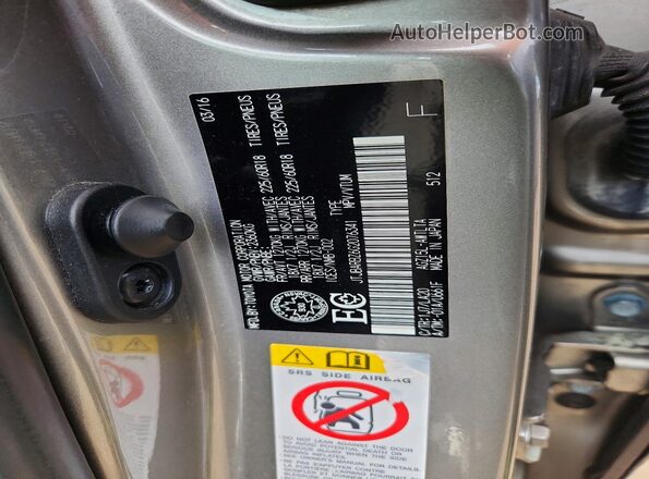 JTJBARBZ6G2076341 2016 LEXUS NX Silver Панорамний вид салону 360°