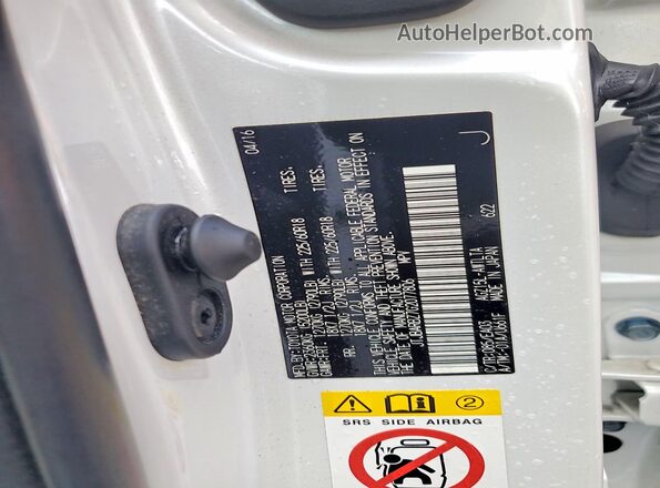 JTJBARBZ7G2077806 2016 LEXUS NX White Vista del compartimento del motor