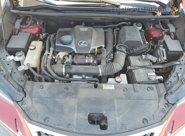 JTJBARBZ8G2052395 2016 LEXUS NX Red Vista del compartimento del motor
