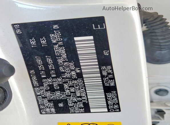 JTJBJRBZ0K2109391 2019 LEXUS NX Белый Вид подкапотного пространства