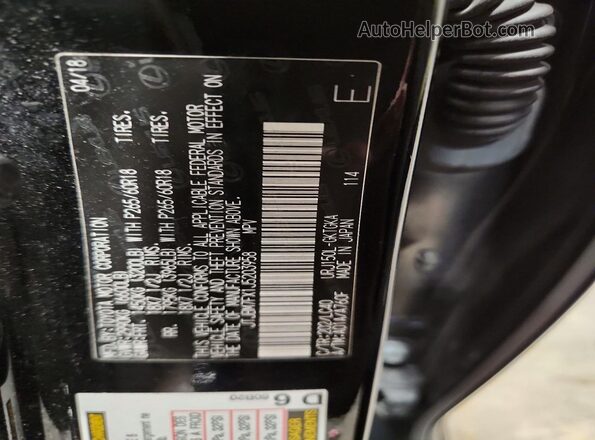 JTJBM7FX1J5203958 2018 LEXUS GX Black Vista de la etiqueta del VIN