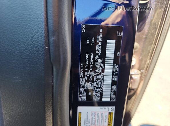 JTJCJMGA6S2028308 2025 LEXUS RX Синий Вид наклейки с VIN-кодом