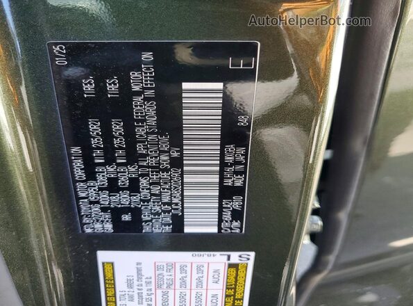 JTJCJMGA8S2026902 2025 LEXUS RX Green სალონის 360-გრადუსიანი ხედი