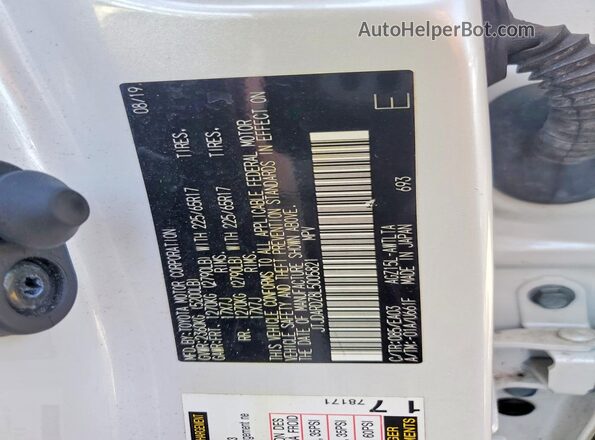 JTJDARDZ8L5005821 2024 LEXUS NX White Widok naklejki z numerem VIN