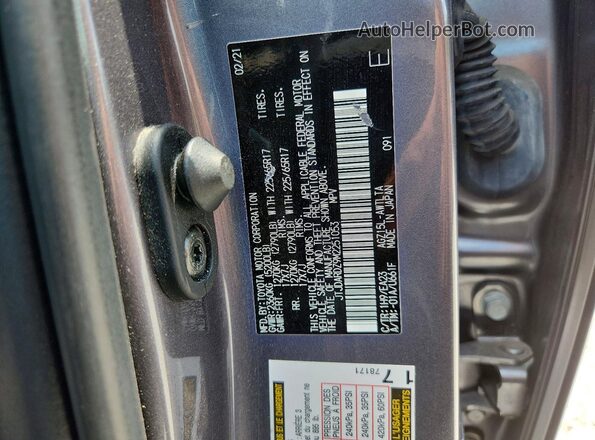 JTJDARDZ9M2251053 2021 LEXUS NX Серый Вид наклейки с VIN-кодом