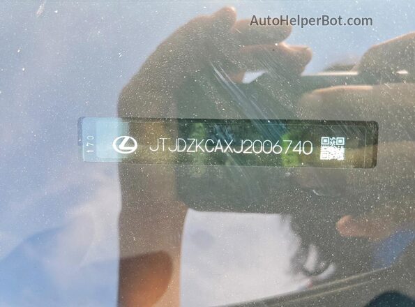 JTJDZKCAXJ2006740 2018 LEXUS RX Beige Widok naklejki z numerem VIN