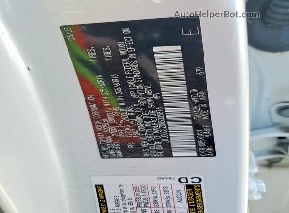 JTJGGCEZ0R5005876 2024 LEXUS NX White Widok naklejki z numerem VIN