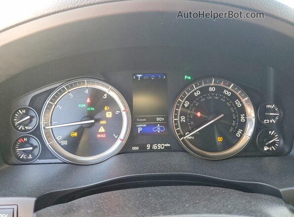 JTJHY7AX4H4236944 2017 LEXUS LX White Widok zestawu wskaźników