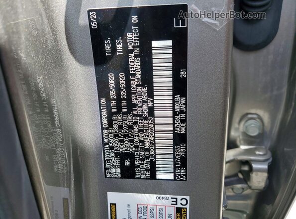 JTJKKCFZ4R2024052 2024 LEXUS NX Silver Вид наклейки з VIN-кодом