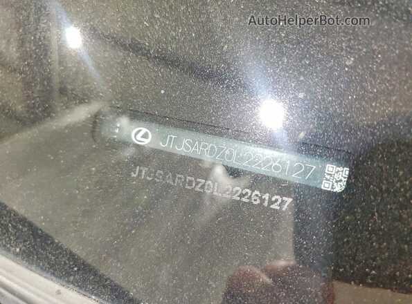 JTJSARDZ0L2226127 2020 LEXUS NX Blue VIN კოდის სტიკერის ხედი