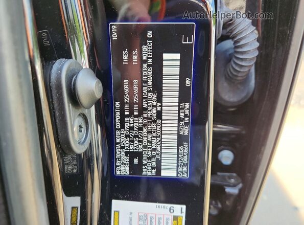 JTJSARDZ9L5009030 2020 LEXUS NX Черный Вид наклейки с VIN-кодом