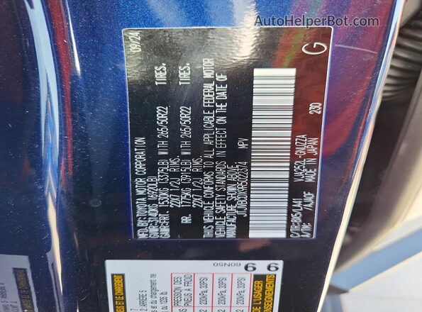 JTJVBCDX9R5022374 2024 LEXUS GX Blue Вид підкапотного простору