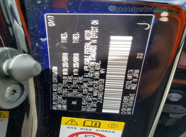 JTJYARBZ1H2081538 2017 LEXUS NX Black Vista de la etiqueta del VIN