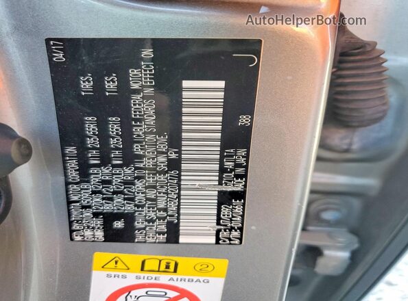 JTJYARBZ4H2074776 2017 LEXUS NX Silver Շարժիչի բաժամունքի տեսք