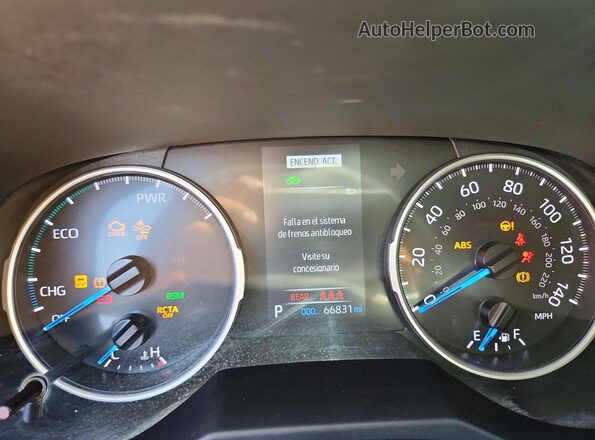 JTM16RFV2ND057892 2022 TOYOTA RAV4 Серебряный Вид щитка приборов