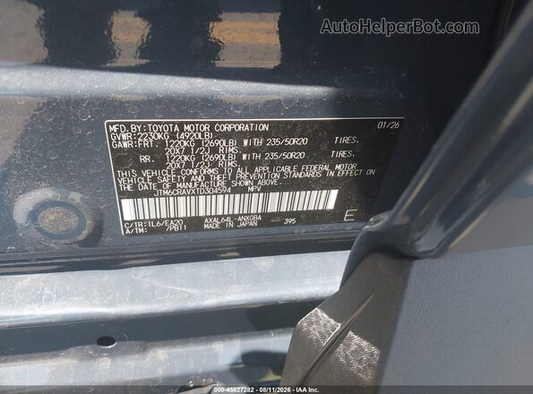JTM6CRAVXTD304594 2026 TOYOTA RAV4 Dark Blue Շարժիչի բաժամունքի տեսք