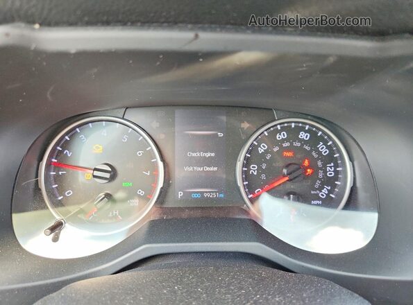 JTMA1RFV5KD511515 2019 TOYOTA RAV4 Silver Widok zestawu wskaźników
