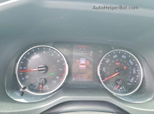 JTMA1RFV6KJ025197 2019 TOYOTA RAV4 White ხელსაწყოთა პანელის ხედი