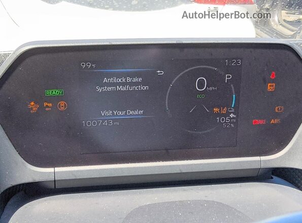 JTMAAAAA7PA000547 2023 TOYOTA BZ4X Черный Вид щитка приборов