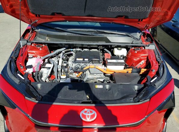 JTMAAAAA8PA010150 2023 TOYOTA BZ4X Red Вид підкапотного простору