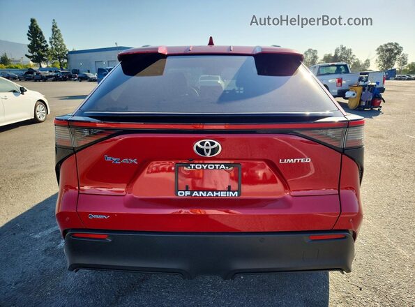 JTMAAAAA8RA051882 2024 TOYOTA BZ4X Red უკანა ხედი