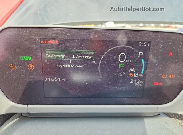 JTMABACA9PA042177 2023 TOYOTA BZ4X Red ხელსაწყოთა პანელის ხედი