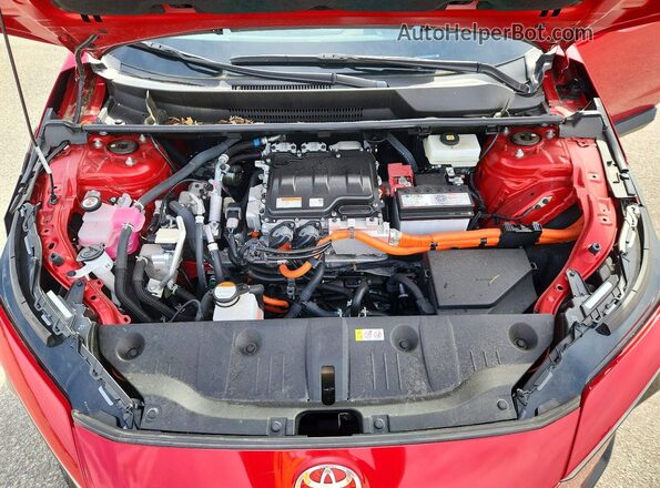 JTMABACA9PA042177 2023 TOYOTA BZ4X Red ძრავის განყოფილების ხედი