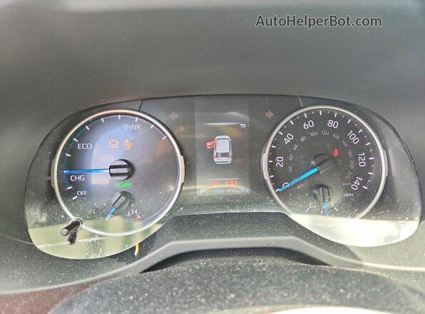 JTMB6RFV2ND063776 2022 TOYOTA RAV4 White Instrument cluster view
