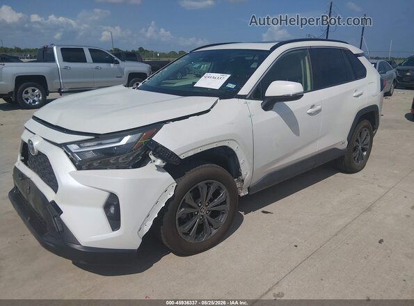 JTMB6RFV8ND076371 2022 TOYOTA RAV4 HYBRID White Առջևի ձախ երեք քառորդ տեսարան