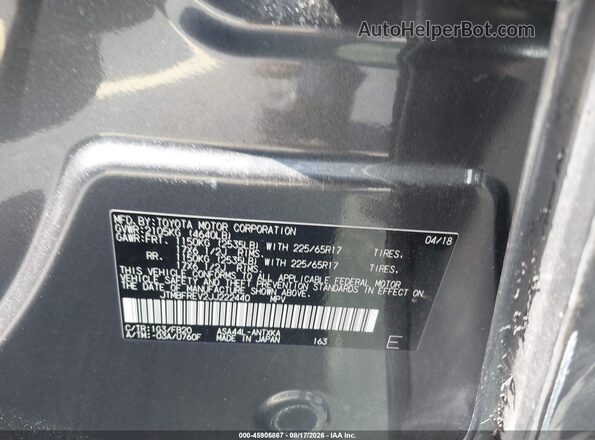 JTMBFREV2JJ222440 2018 TOYOTA RAV4 Gray Engine compartment view
