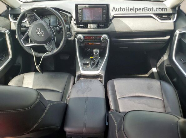 JTMC1RFV1KD021498 2019 TOYOTA RAV4 White წინა პანელის ხედი