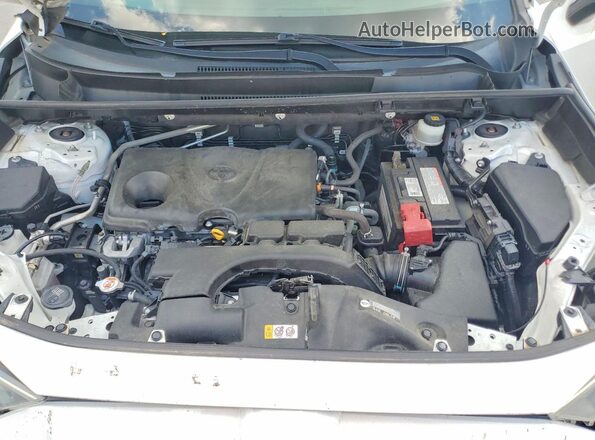 JTMC1RFV1KD021498 2019 TOYOTA RAV4 White ძრავის განყოფილების ხედი