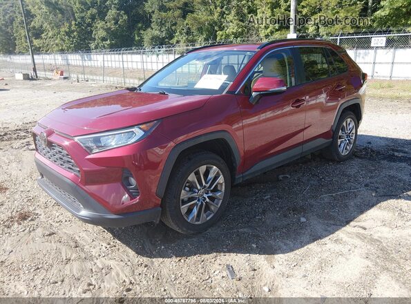 JTMC1RFV7KD036605 2019 TOYOTA RAV4 Red Առջևի ձախ երեք քառորդ տեսարան