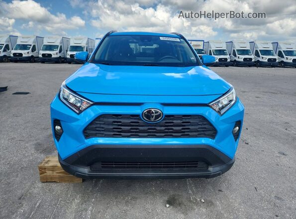 JTMC1RFV8KD503143 2019 TOYOTA RAV4 Blue Front view