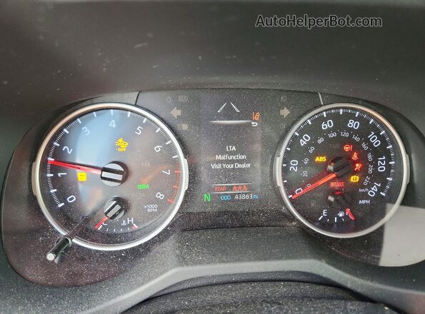JTMC1RFV8KD503143 2019 TOYOTA RAV4 Blue Instrument cluster view