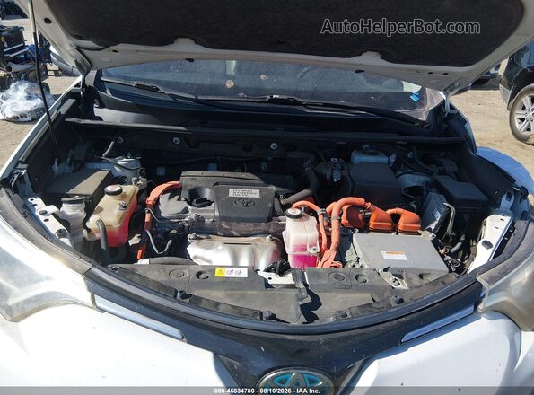 JTMDJREV0JD192652 2018 TOYOTA RAV4 HYBRID White Widok z tyłu