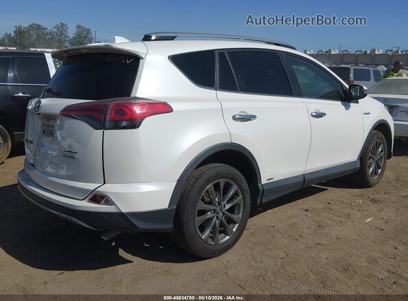 JTMDJREV0JD192652 2018 TOYOTA RAV4 HYBRID White Tył prawy