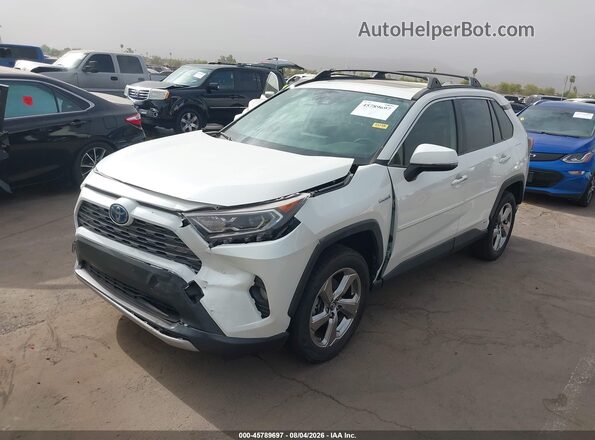 JTMDWRFV3KD021122 2019 TOYOTA RAV4 HYBRID White Front left