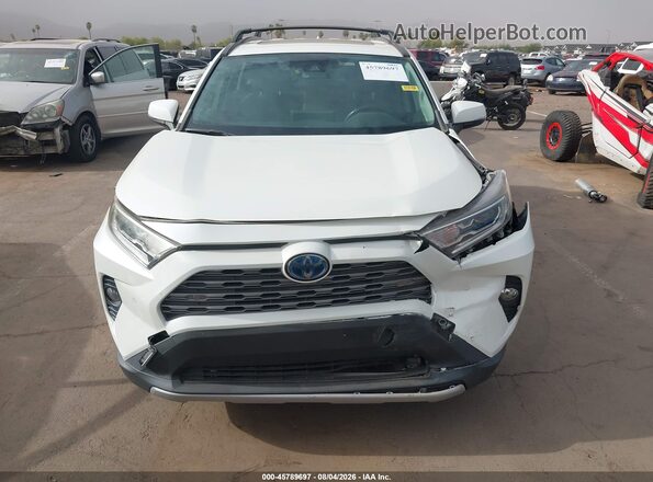 JTMDWRFV3KD021122 2019 TOYOTA RAV4 HYBRID White Instrument cluster view