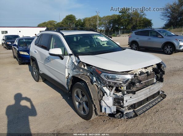 JTMDWRFV8KD036893 2019 TOYOTA RAV4 HYBRID White Widok z przodu
