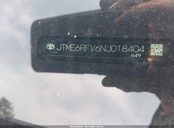 JTME6RFV6NJ018404 2022 TOYOTA RAV4 HYBRID Gray 